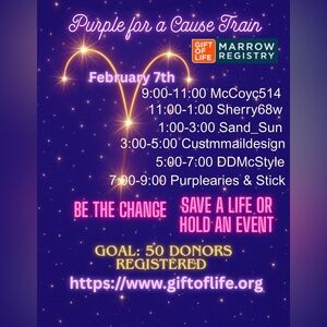 Purple for a Cause Train Event